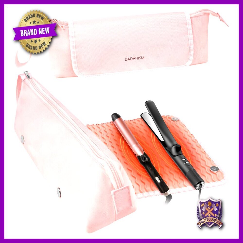 Heat Resistant Hair Tools Travel Bag with Removable Mat, Organizer Case